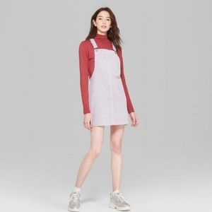 Light Purple Corduroy Mini Jumper Dress